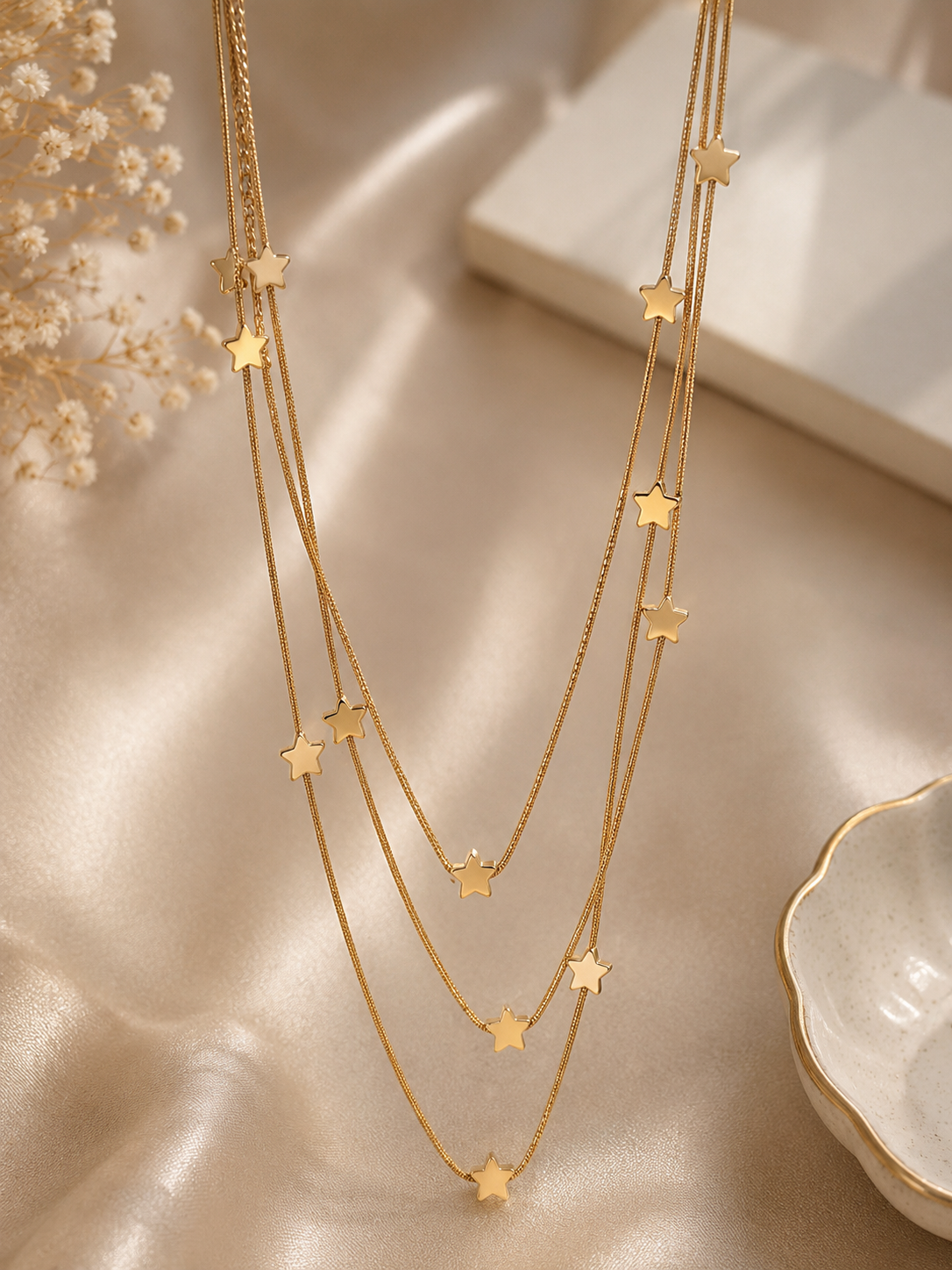 Star 3 layer necklaces