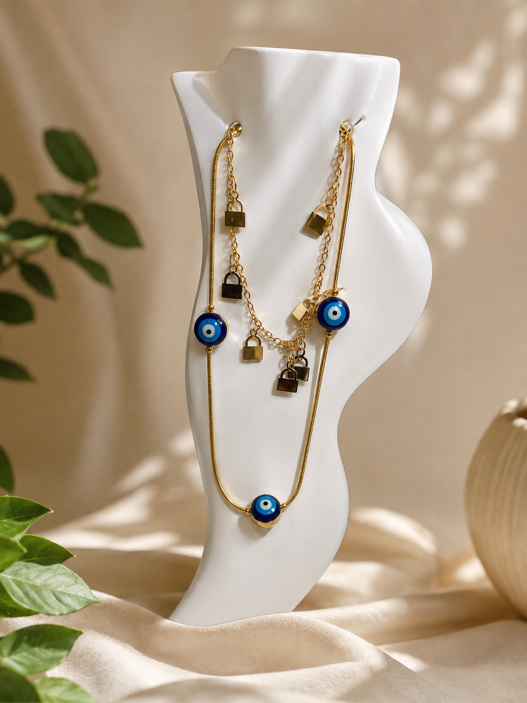 Evil eye anklet