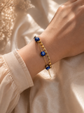 Evil eye triangle chain bracelet