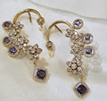 Purple Aksa Victorian Cuff Earrings