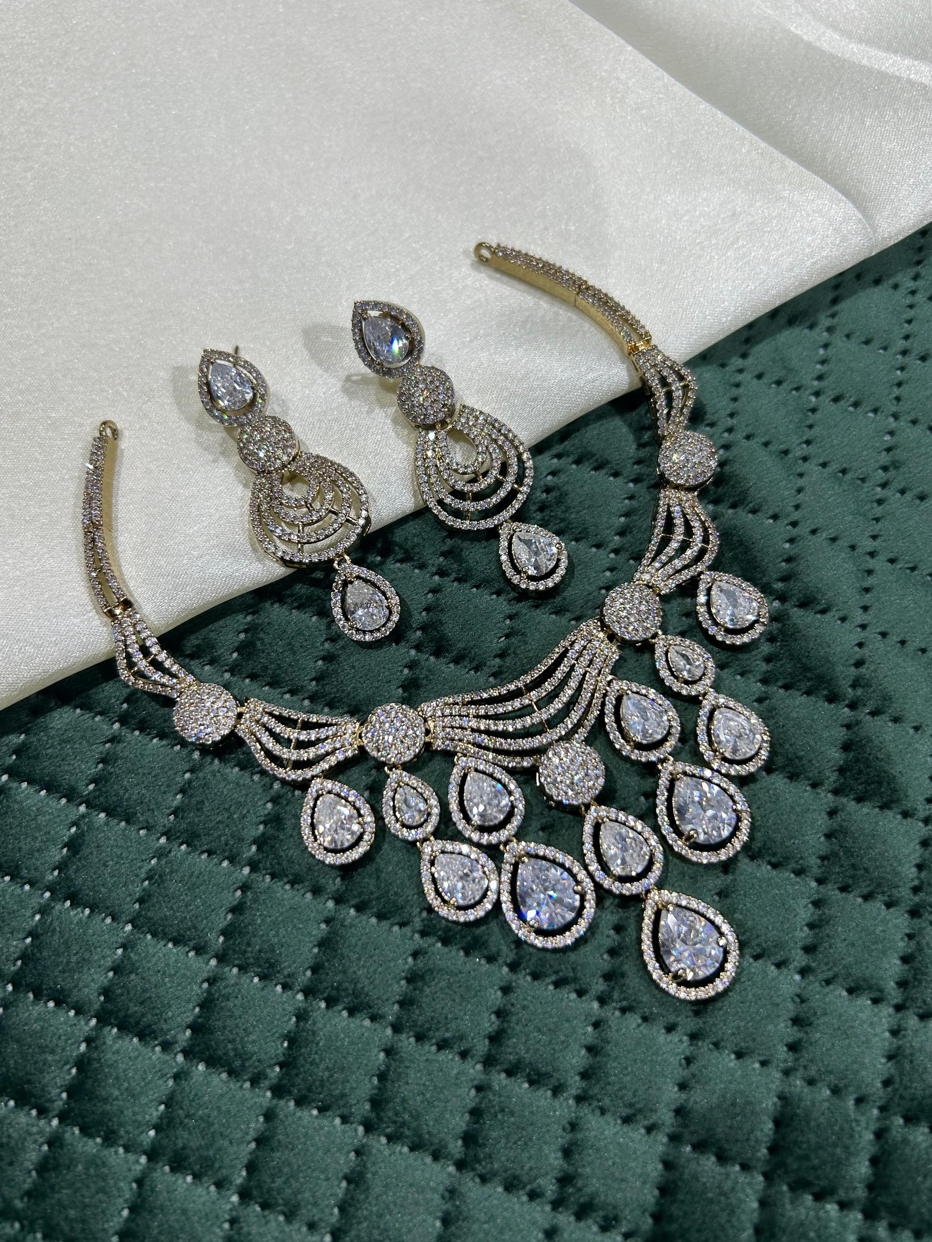 Rhodium Plated Handcrafted Set